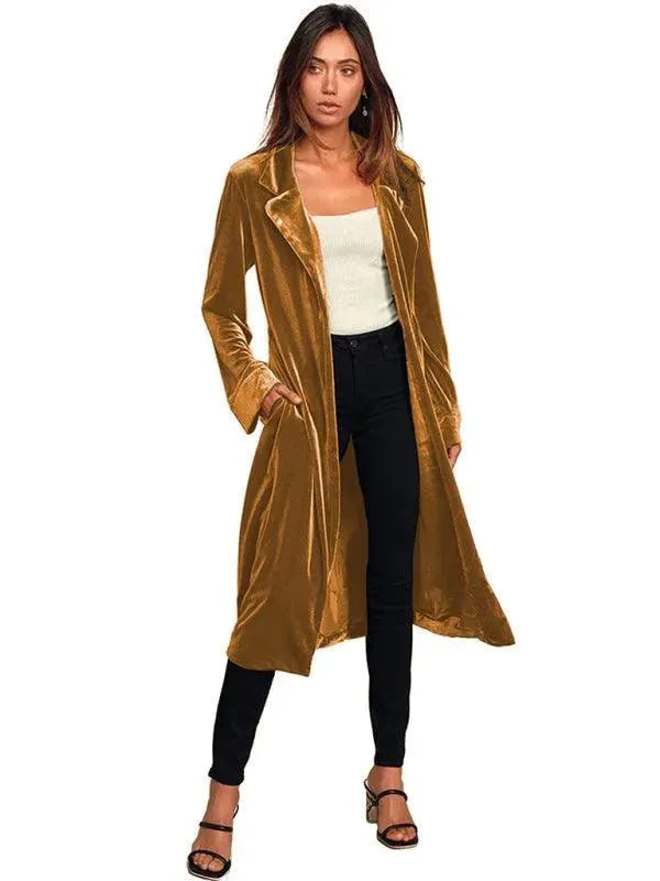 Drune | Samt Lange Blazer Damen Mantel