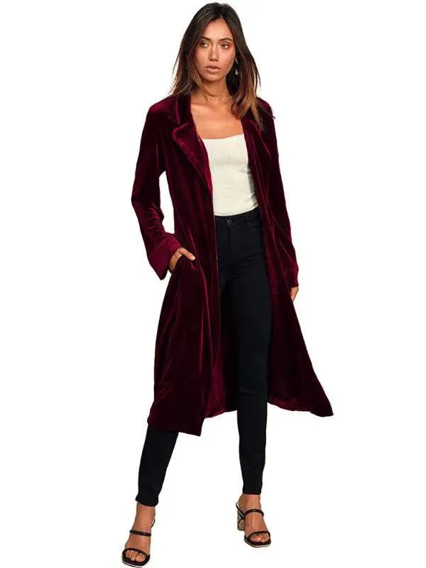 Drune | Samt Lange Blazer Damen Mantel