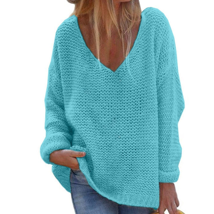 Drune | Strickpullover - Oversized Lockere Passform - Weicher V-Ausschnitt - Langärmlig Warm Komfort