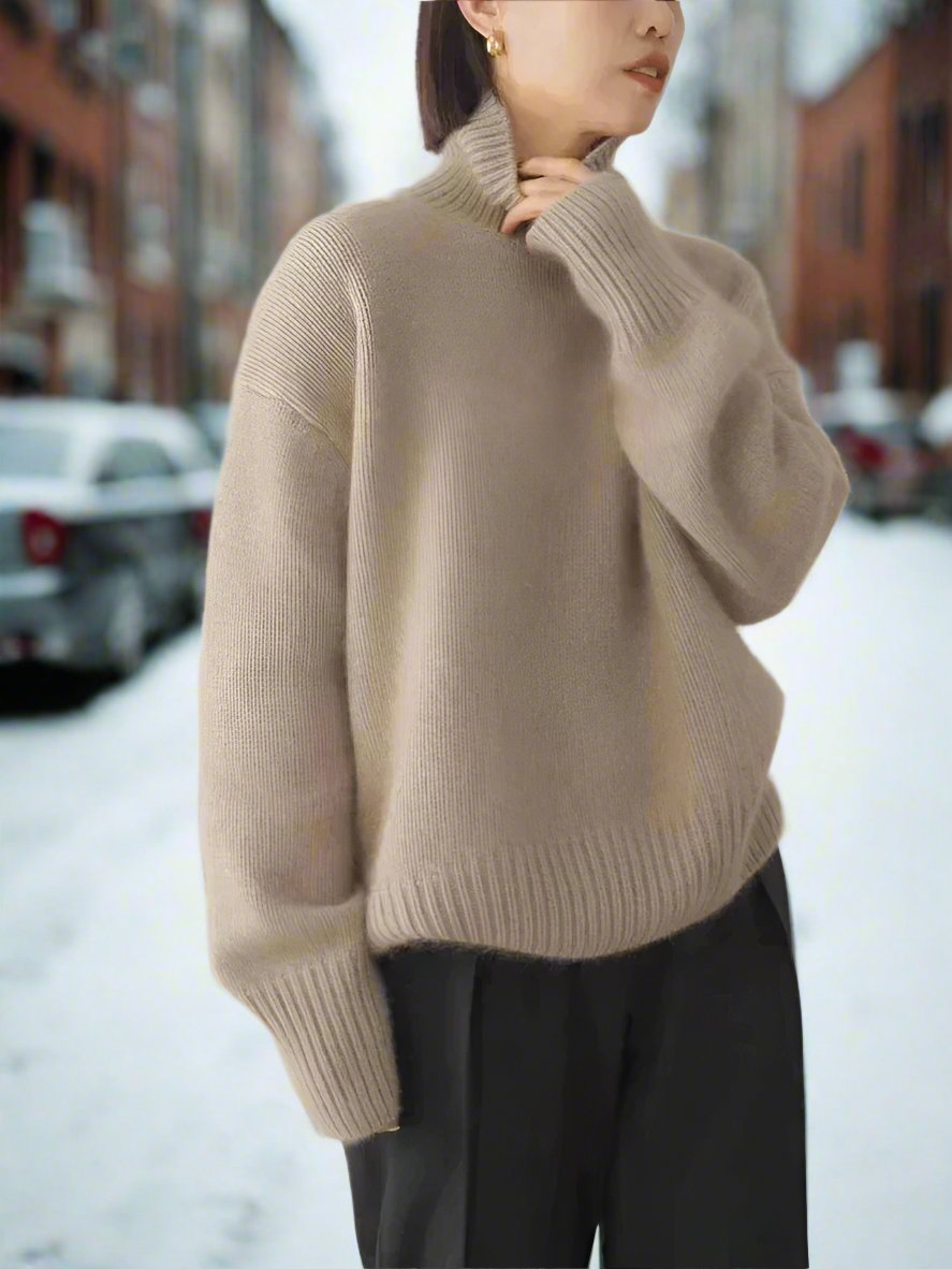 Drune | Rollkragenpullover - Weiches Strickmaterial - Oversized Passform - Lange Ärmel