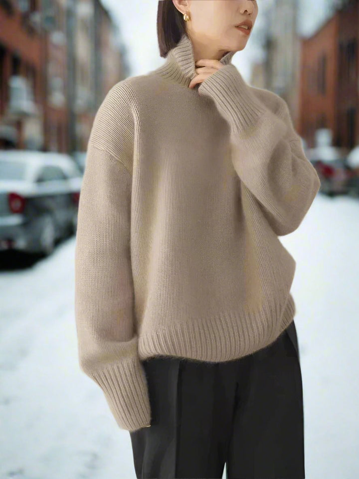 Drune | Rollkragenpullover - Weiches Strickmaterial - Oversized Passform - Lange Ärmel