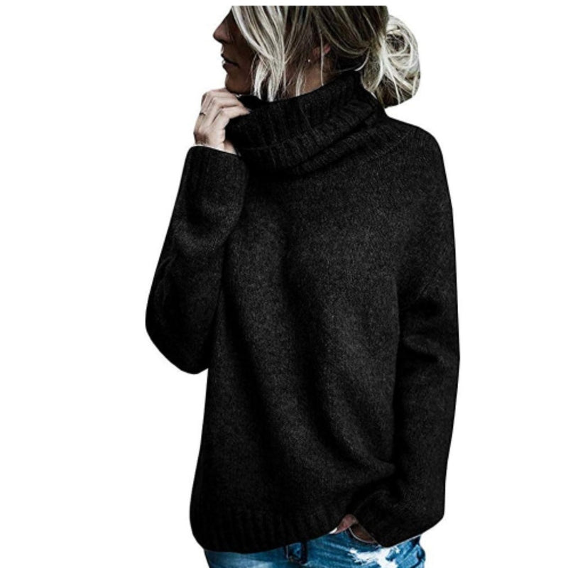 Drune | Rollkragenpullover Weiches Strickmaterial Übergroß Fit Lange Ärmel Seitenschlitze