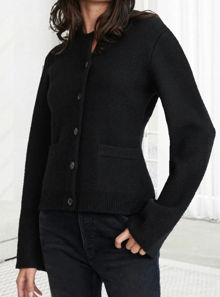 Drune | Strickjacke - Knopfverschluss - Rundhals - Lange Ärmel - Weich und Bequem