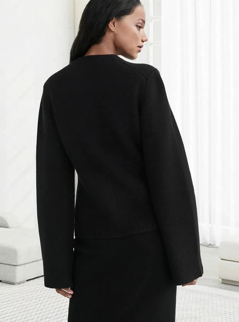 Drune | Strickjacke - Knopfverschluss - Rundhals - Lange Ärmel - Weich und Bequem