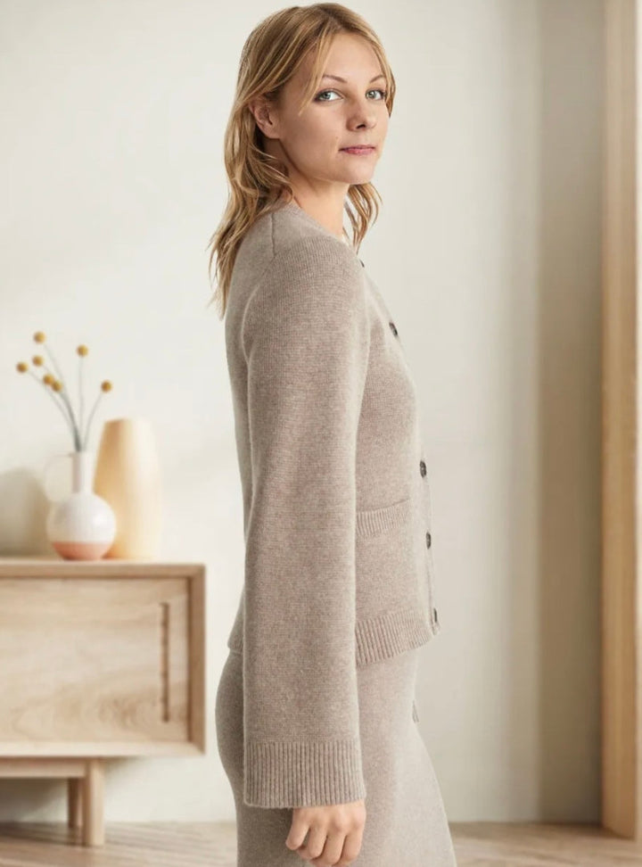 Drune | Strickjacke - Knopfverschluss - Rundhals - Lange Ärmel - Weich und Bequem