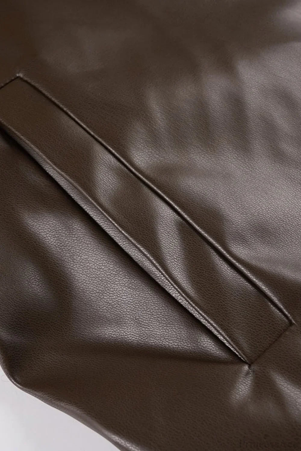 Drune | Fleece-Kragen Leder-Paneel Jacke
