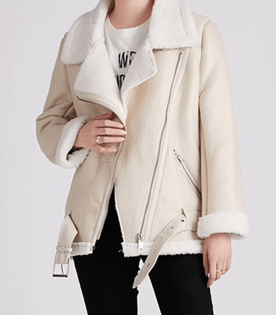 Drune Winter Chic - Eleganter Leder Wintermantel für Damen