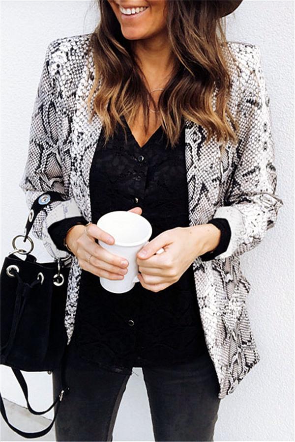 Drune | Waldtiermuster Strickjacke Leopard