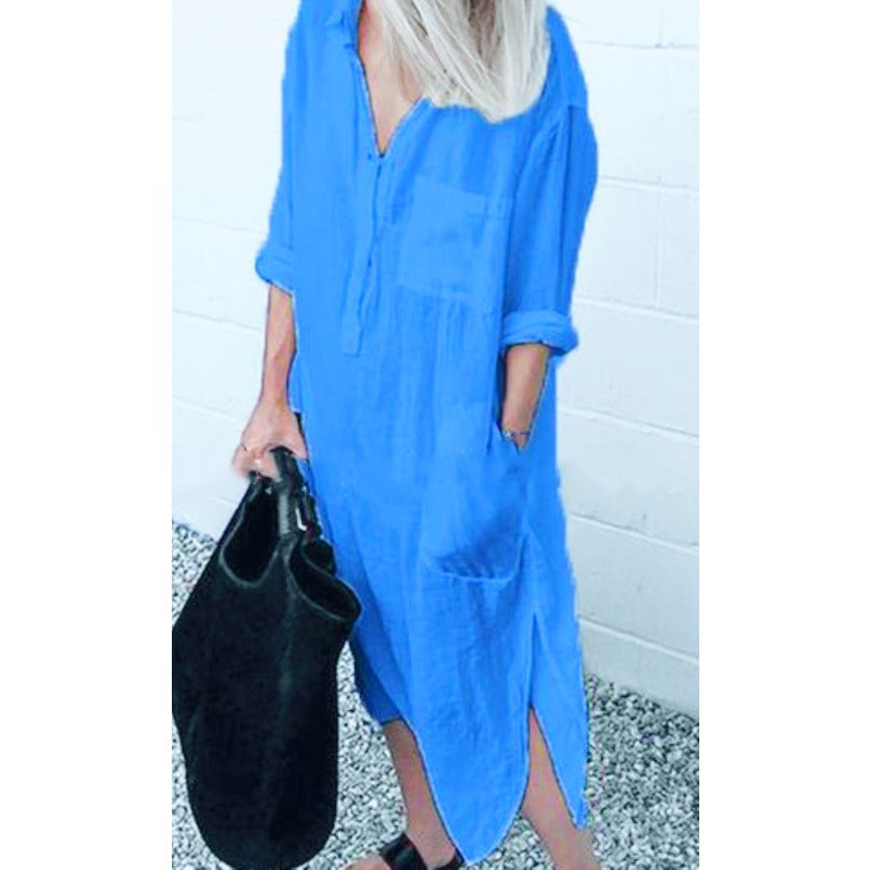 Drune - Bequemes langes Sommerkleid