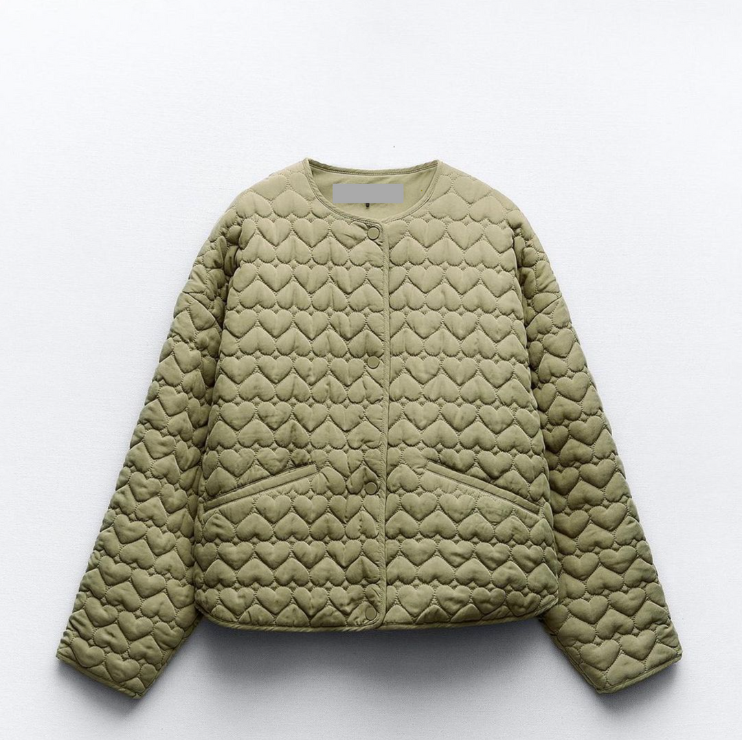 Drune | Gefütterte Jacke mit Herzmuster