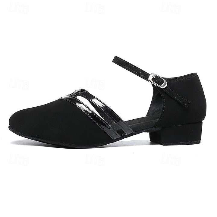Drune | Moderne Tanzschuhe für Damen - Schwarz - Hochwertiges Wildleder
