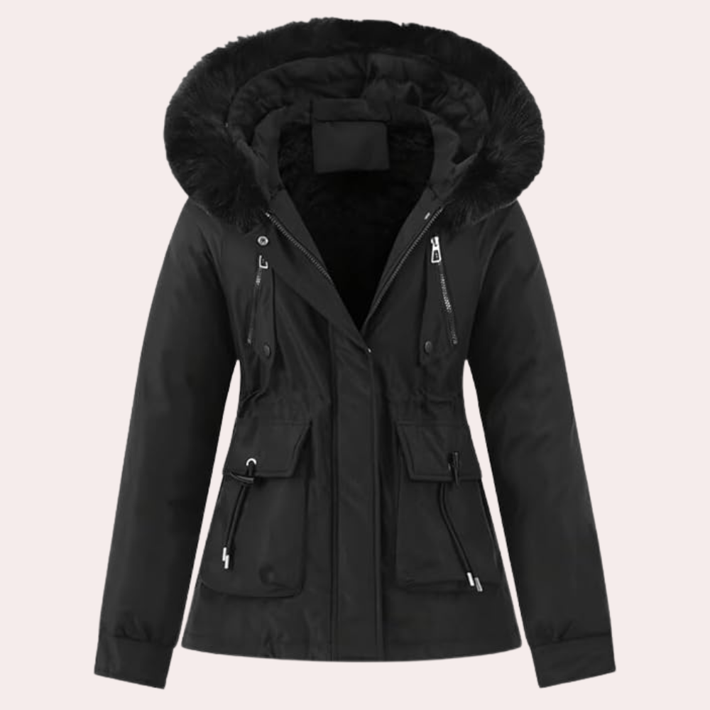 Drune | Damen Winterjacke mit Kapuze und Warmfutter