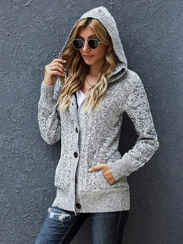 Drune | Lässiger KapuzenStrickjacke Pullover