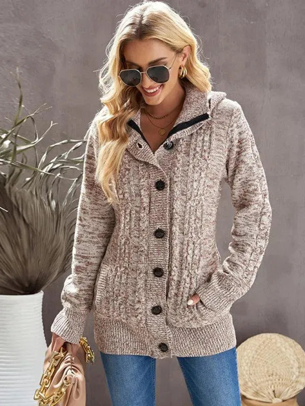 Drune | Lässiger KapuzenStrickjacke Pullover