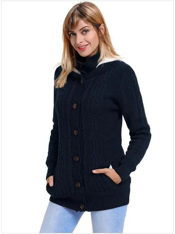 Drune | Lässiger KapuzenStrickjacke Pullover