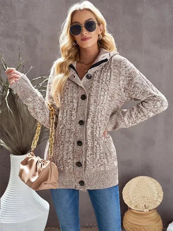 Drune | Lässiger KapuzenStrickjacke Pullover