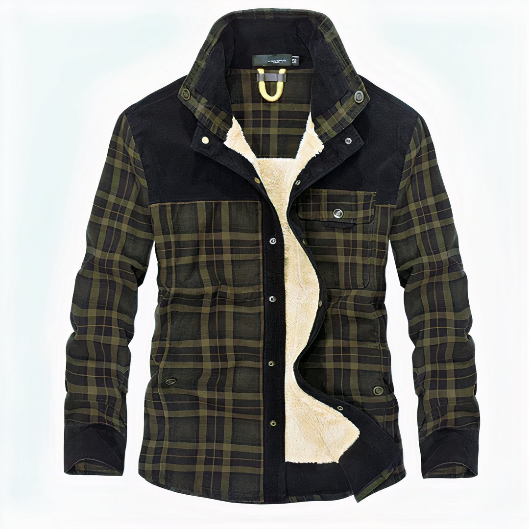 Drune | Herbst Warmflanelljacke Für Männer Mit Karomuster