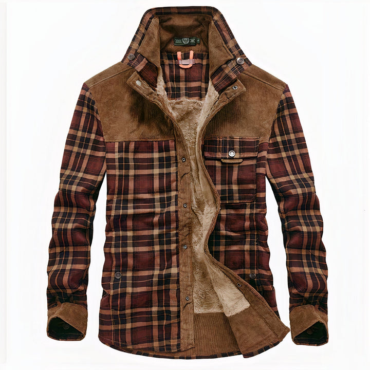 Drune | Herbst Warmflanelljacke Für Männer Mit Karomuster