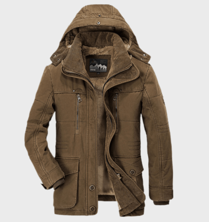 Drune | Warme Herren-Winterjacke mit Kapuze
