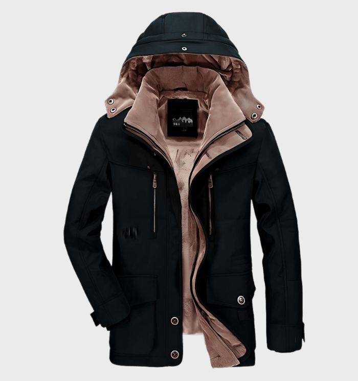 Drune | Warme Herren-Winterjacke mit Kapuze