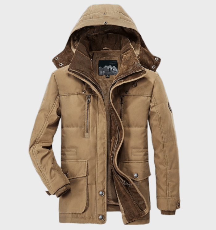 Drune | Warme Herren-Winterjacke mit Kapuze