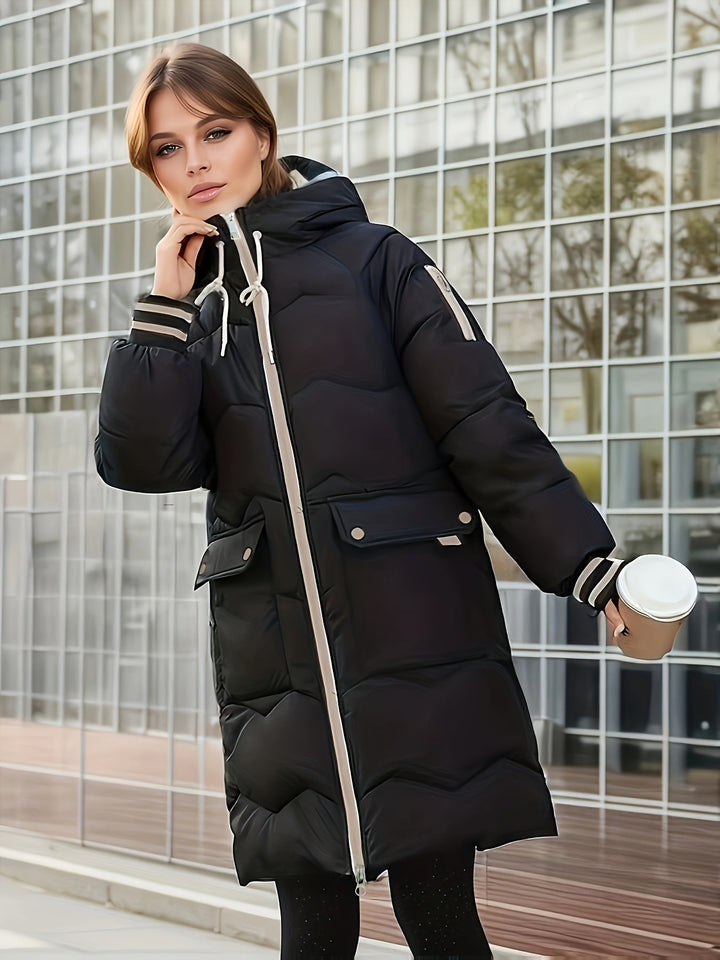 Drune | Warme Steppjacke mit Kapuze und Reißverschluss