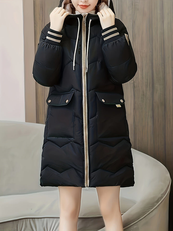 Drune | Warme Steppjacke mit Kapuze und Reißverschluss