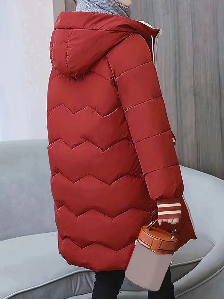 Drune | Warme Steppjacke mit Kapuze und Reißverschluss