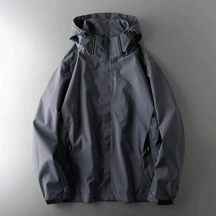 Drune | Herren Wasserdicht Windbreaker Schwarz Jacke