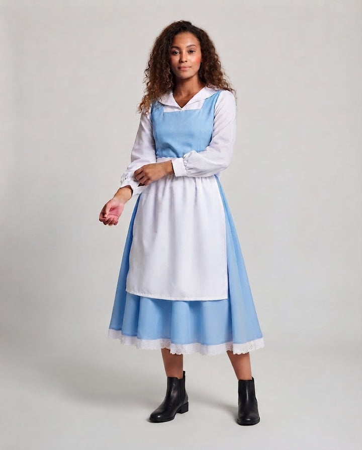 Damen Vintage Trachtenkleid mit Rüschen und eleganten Details Drune