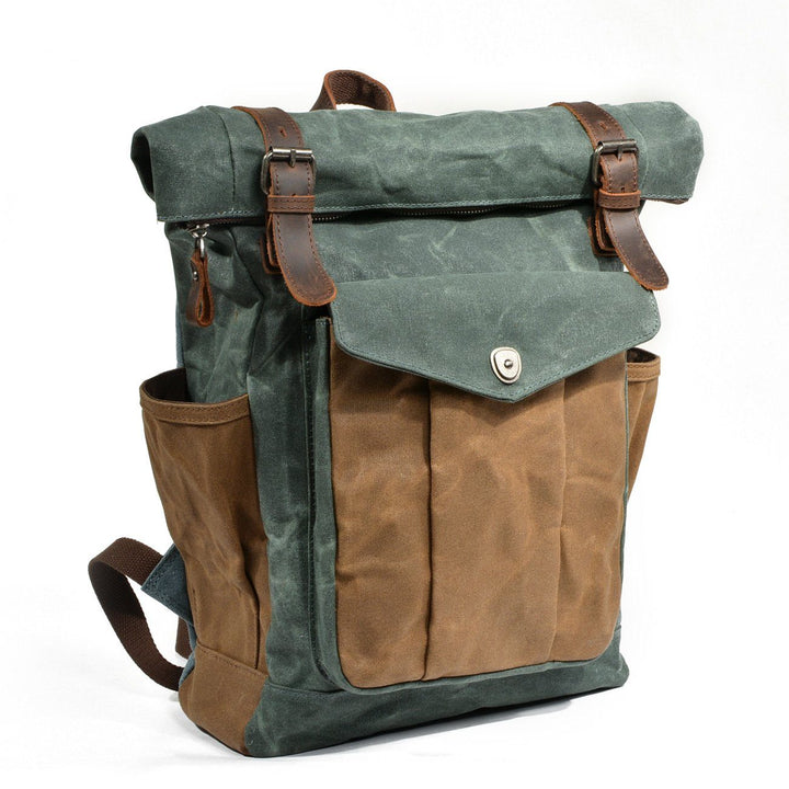 Drune | Canvas Rolltop Rucksack - LundaStyle - Nachhaltig und stilvoll für Abenteurer