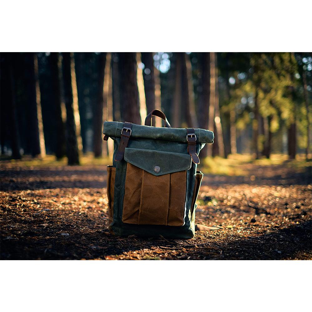 Drune | Canvas Rolltop Rucksack - LundaStyle - Nachhaltig und stilvoll für Abenteurer