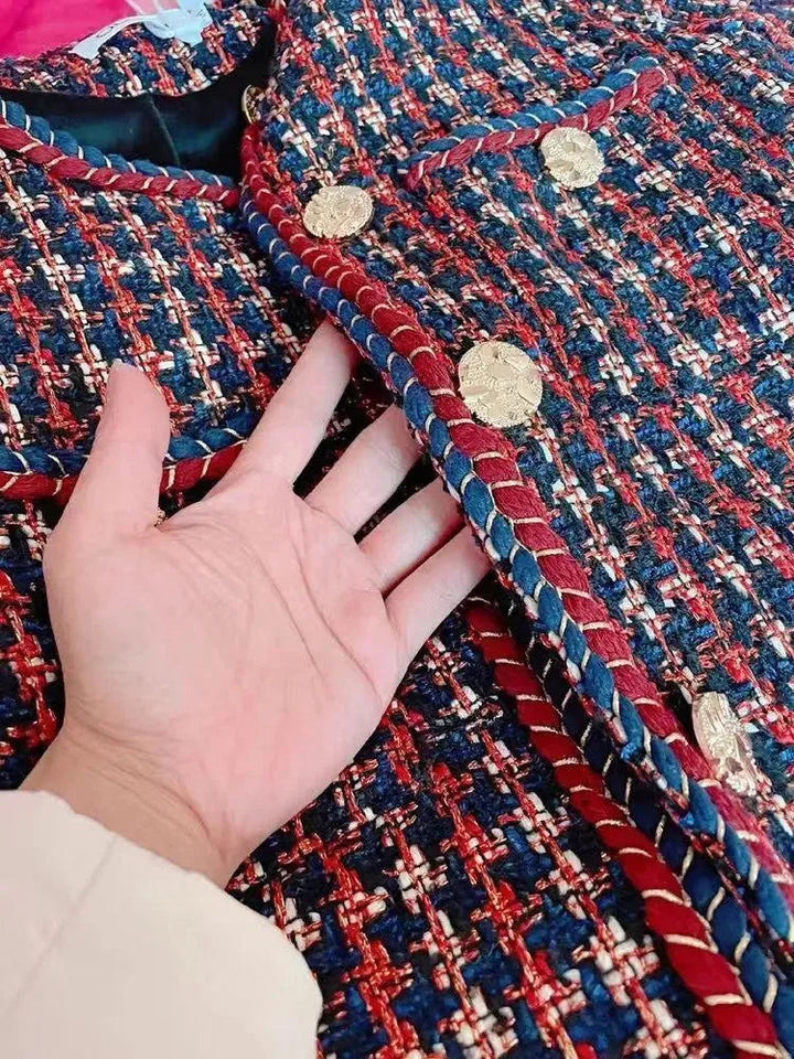 Drune | Weben Plaid Tweed Jacket Damen