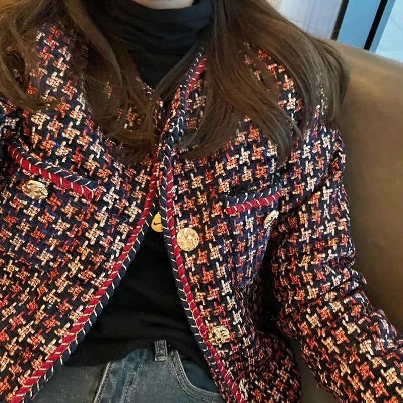 Drune | Weben Plaid Tweed Jacket Damen