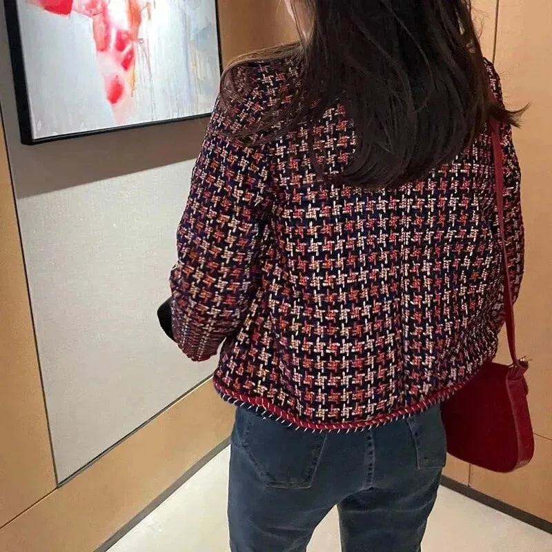 Drune | Weben Plaid Tweed Jacket Damen