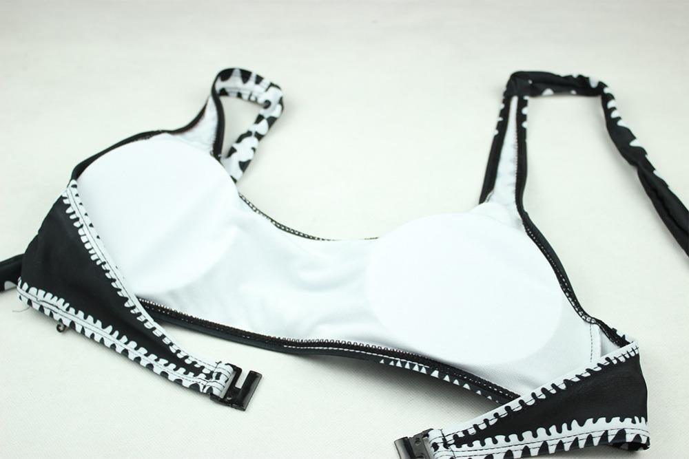Drune - Schwarz-Weißer Bandeau-Bikini