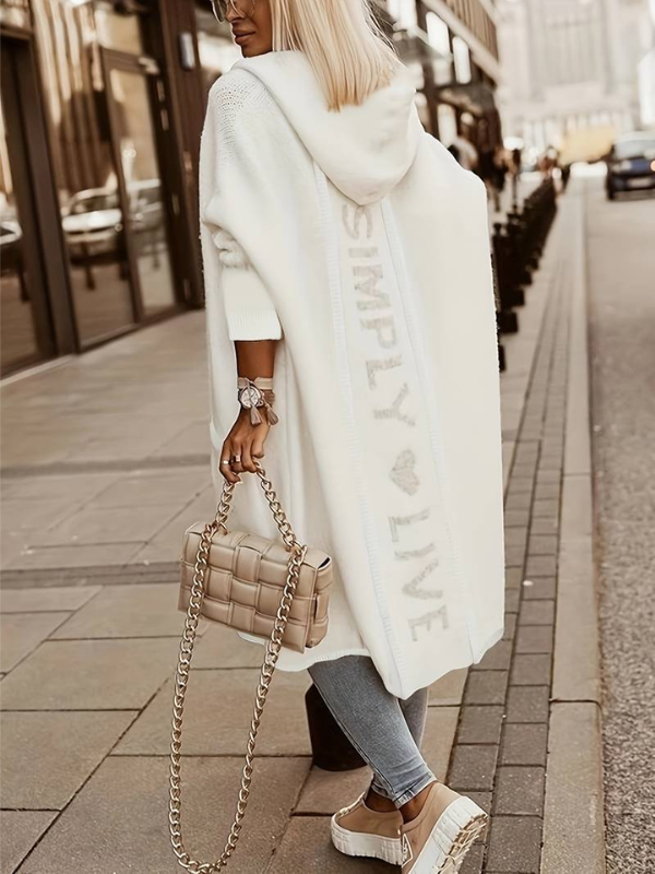 Drune | langer Cardigan mit Kapuze Weich & Warm
