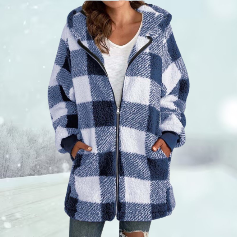 Drune | Warme karierte Jacke mit Kapuze