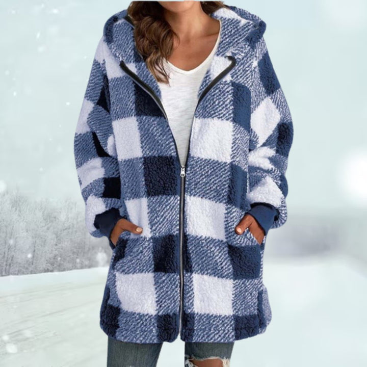 Drune | Warme karierte Jacke mit Kapuze