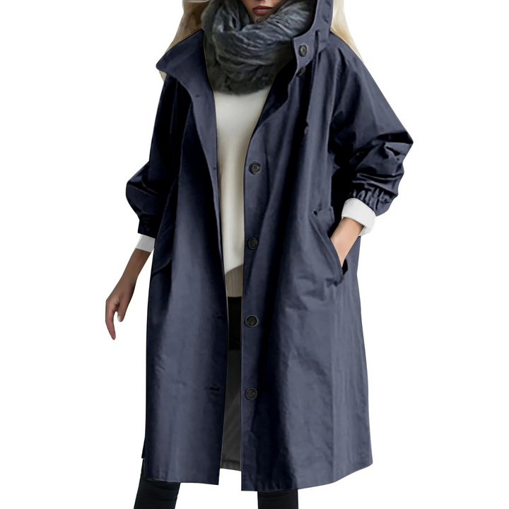 Drune | Winddichter Damen-Trenchcoat mit Kapuze