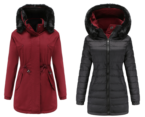 Drune | Damen Winter Steppmantel Wende-Parka aus Baumwolle