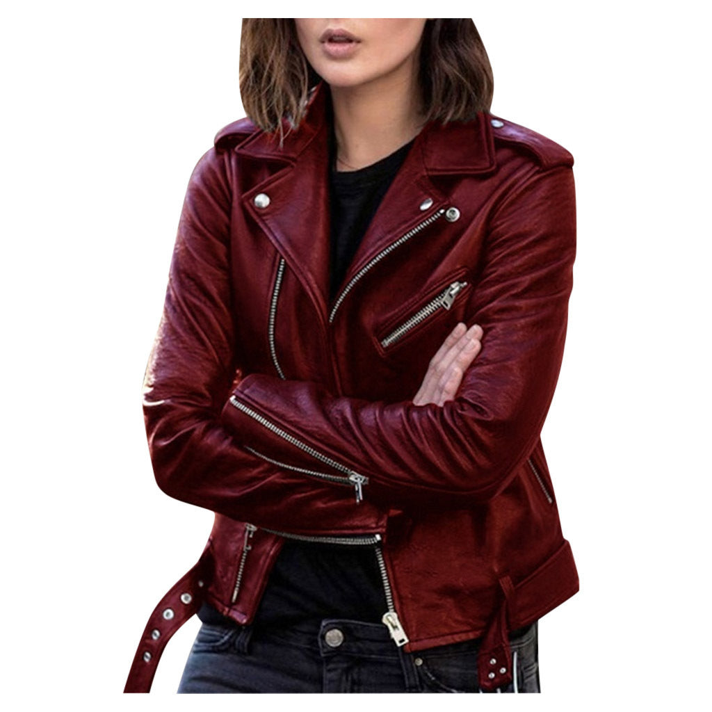 Drune | Damen Reißverschluss Jacke - Biker-Stil
