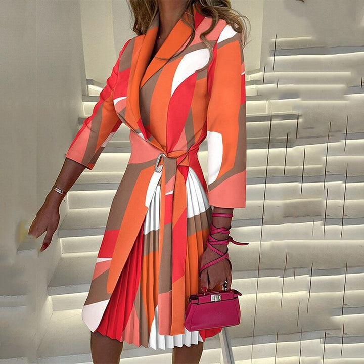 Drune | Elegantes Blazer-Kleid mit Kragen und Gürtel für Damen