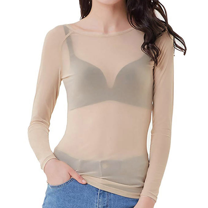 Drune | Transparentes Mesh Top mit Langen Ärmeln für Damen