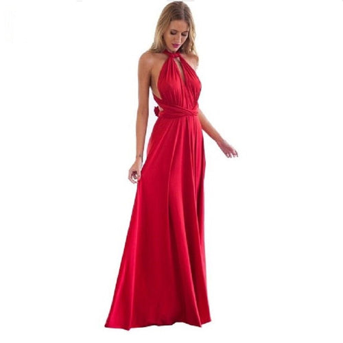 Drune | Elegantes Halter-Maxikleid ohne Rücken für Frauen