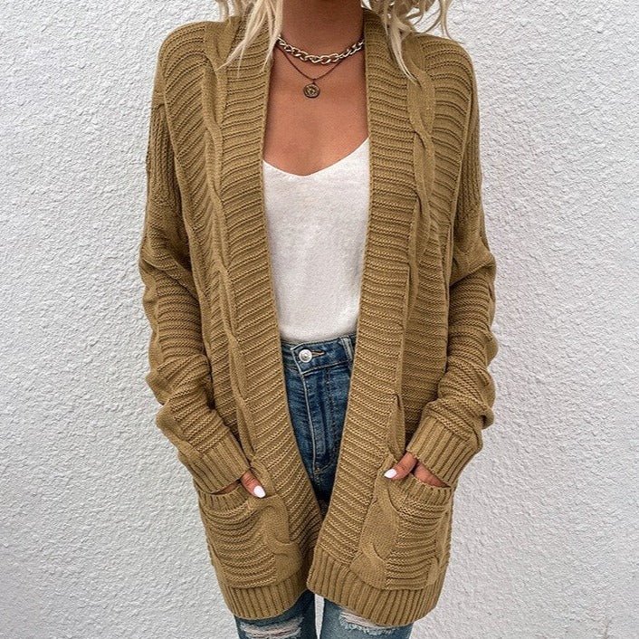 Drune Strickjacke | Bequemer langer Strickmantel für Frauen