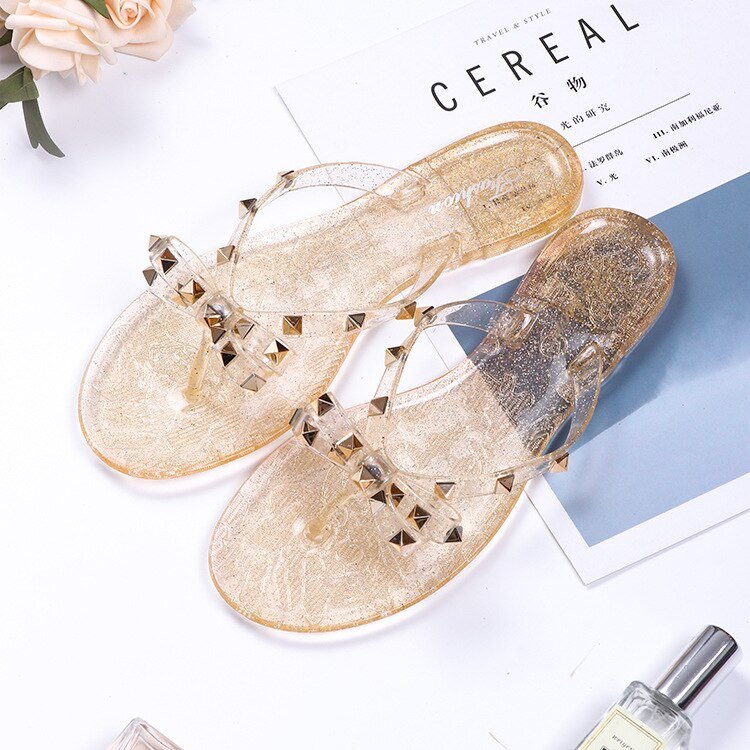 Drune | Nieten-Schleife-Knoten Flip-Flops Sandalen