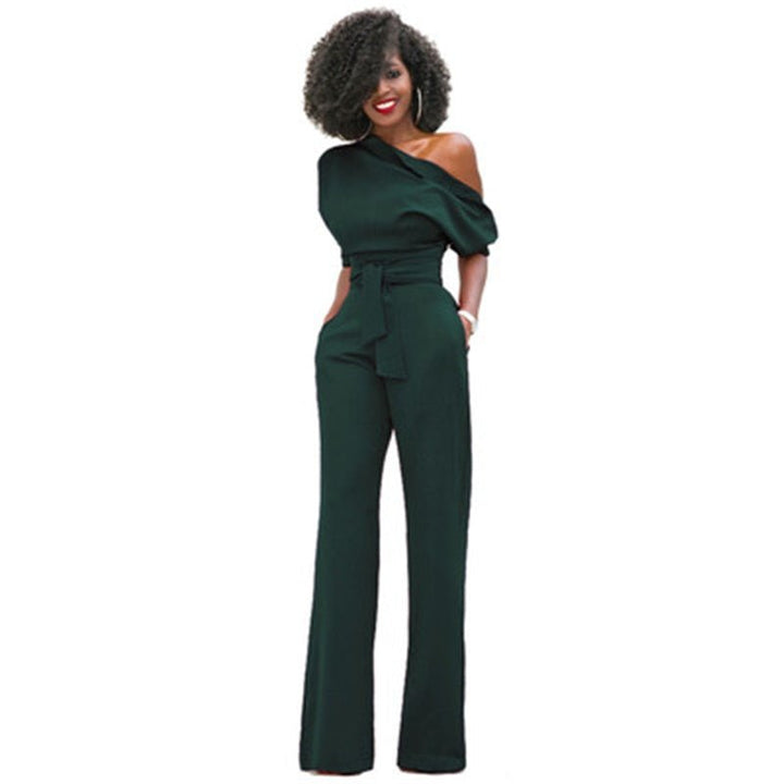 Drune | Schulterloser, Eleganter Jumpsuit Mit Gürtel Für Damen