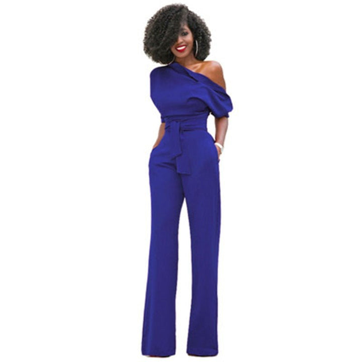 Drune | Schulterloser, Eleganter Jumpsuit Mit Gürtel Für Damen
