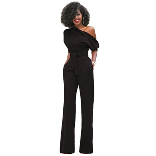 Drune | Schulterloser, Eleganter Jumpsuit Mit Gürtel Für Damen